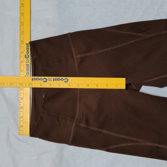 Girlfriend Collective 4008 Compressive High Rise Leggings Cropped Brown Sz XS - Picture 3 of 5